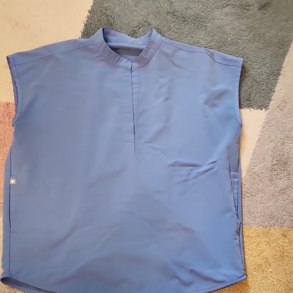Figs Blue Tank Top Relaxed Fit
